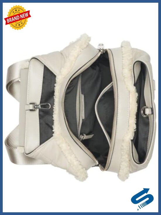 Vegan Leather Backpack with Triple Compartments and Detachable Coin Purse main image 4